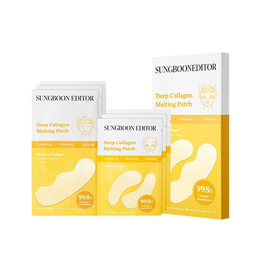 imageSUNGBOON EDITOR Deep Collagen Melting Patch  Collagen amp Glutathione Hydrating Patch FirmLooking Skin for Fine Line Care Spot Care Collagen Patches Eye Area Care Patch Korean Skincare113 oz