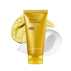 SUNGBOON EDITOR Kojic Turmeric Capsule Brightening Cleanser for Uneven Spots, Acne-prone Skin & Blackhead | Low pH Gentle Gel Face Wash | Kojic Acid & Niacinamide | Korean Skincare(4.23 Fl Oz (Pack of 1))