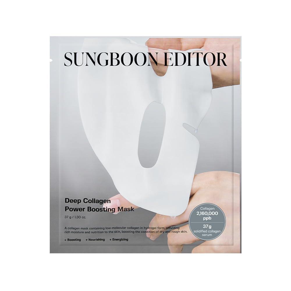 imageSUNGBOON EDITOR Deep Collagen HyaluB5 Overnight mask Real Collagen 2160000ppb amp Panthenol  Glass Skin Moisture Firming for Dry Skin Face Masks Real TikTok Viral Korean Skin Care 37gx1eaDeep Collagen