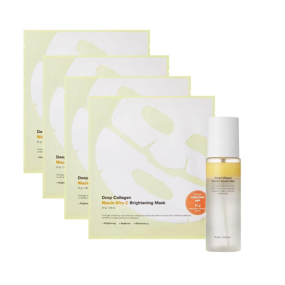 imageSUNGBOON EDITOR Glow amp Firm DUO Deep Collagen NiacinVita C Mask 4ea amp Deep Collagen Barrier Serum Mist Hydrating Gift Set for Women amp Moms Korean Moisturizer Glass Skin Mist Korean Skin Care