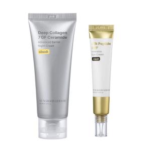 SUNGBOON EDITOR Deep Collagen Overnight Eye Glow Duo|Silk Peptide EGF&7GF Night Cream |Hydrating & Firming Moisturizer Face Set|Under Eye Care Cream for dark circle| Korean Skincare Gift Set for Women