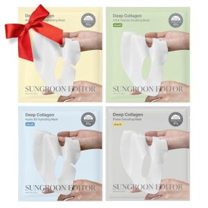 SUNGBOON EDITOR Deep Collagen STARTER KIT, Colllagen Face Mask for Anti Wrinkle, Firming & Soothing Care, Korean Skincare Trial Set for Women & Moms, Skincare Gift Sets for Mom