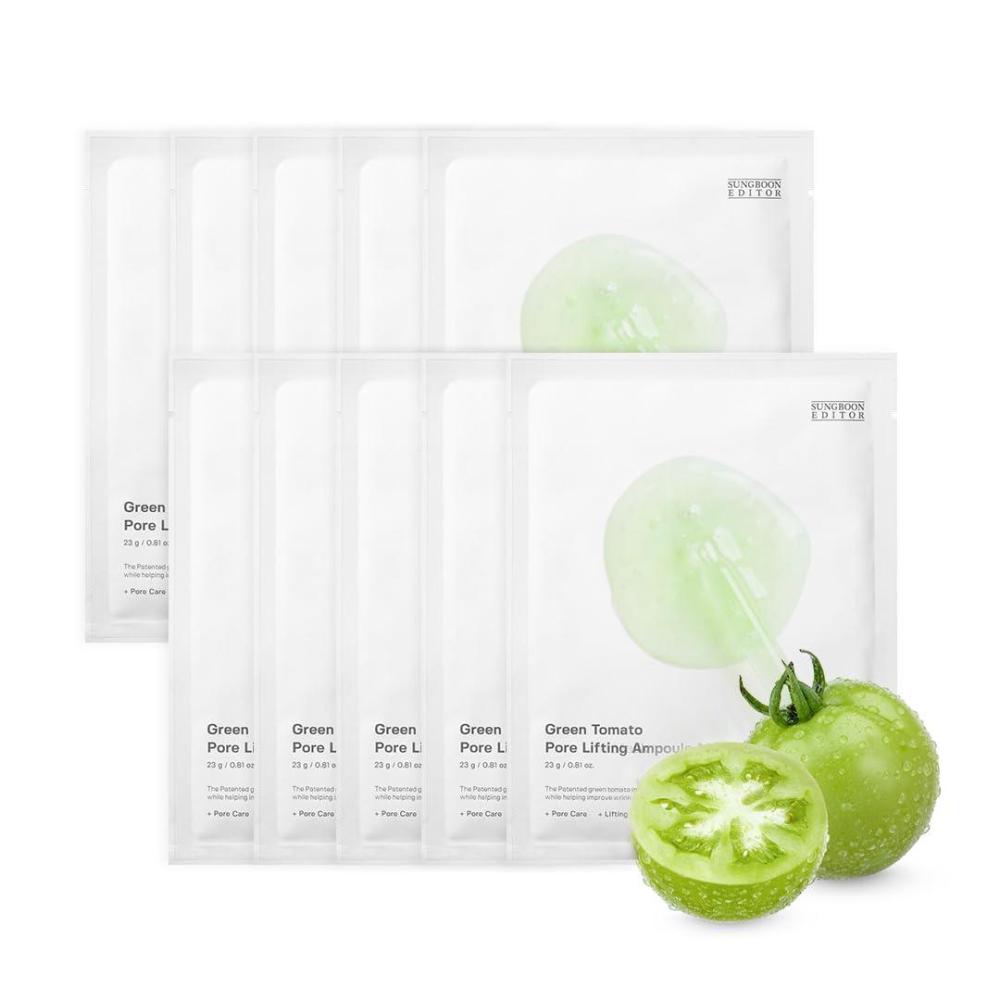 imageSUNGBOON EDITOR Green Tomato Pore Lifting Ampoule Mask 10EA