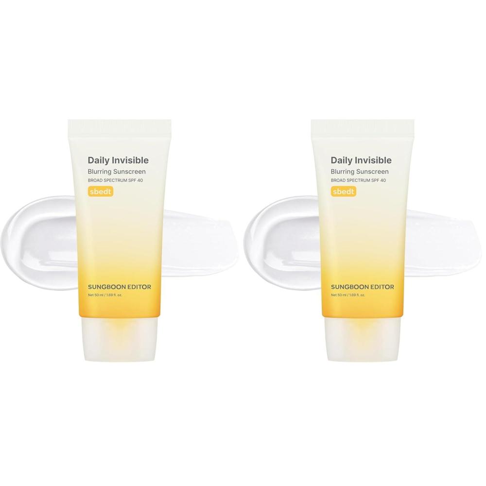 imageSUNGBOON EDITOR Daily Invisible Blurring Sunscreen with Broad Spectrum SPF 40 Invisible Sunscreen for Face Makeup Primer spf 50ml 169 floz Oil Free Weightless Pack of 2169 Fl Oz Pack of 2