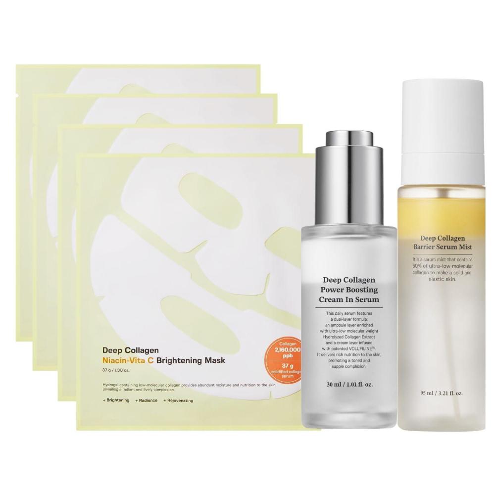 imageSUNGBOON EDITOR Radiant Collagen Trio Serum Mist amp NiacinVita C Mask4ea amp Cream in Serum Hydrating Gift Set for Women amp Moms Korean Moisturizer Glow Mist Mist Korean Skin Care
