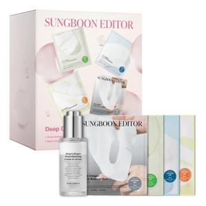 SUNGBOON EDITOR Perfect smooth-looking Sets: Deep Collagen skin-conditioning Cream In serum & Deep Collagen Starter Kit, Best Korean Glow Mist Care Set, Skincare Gift Sets for Mom