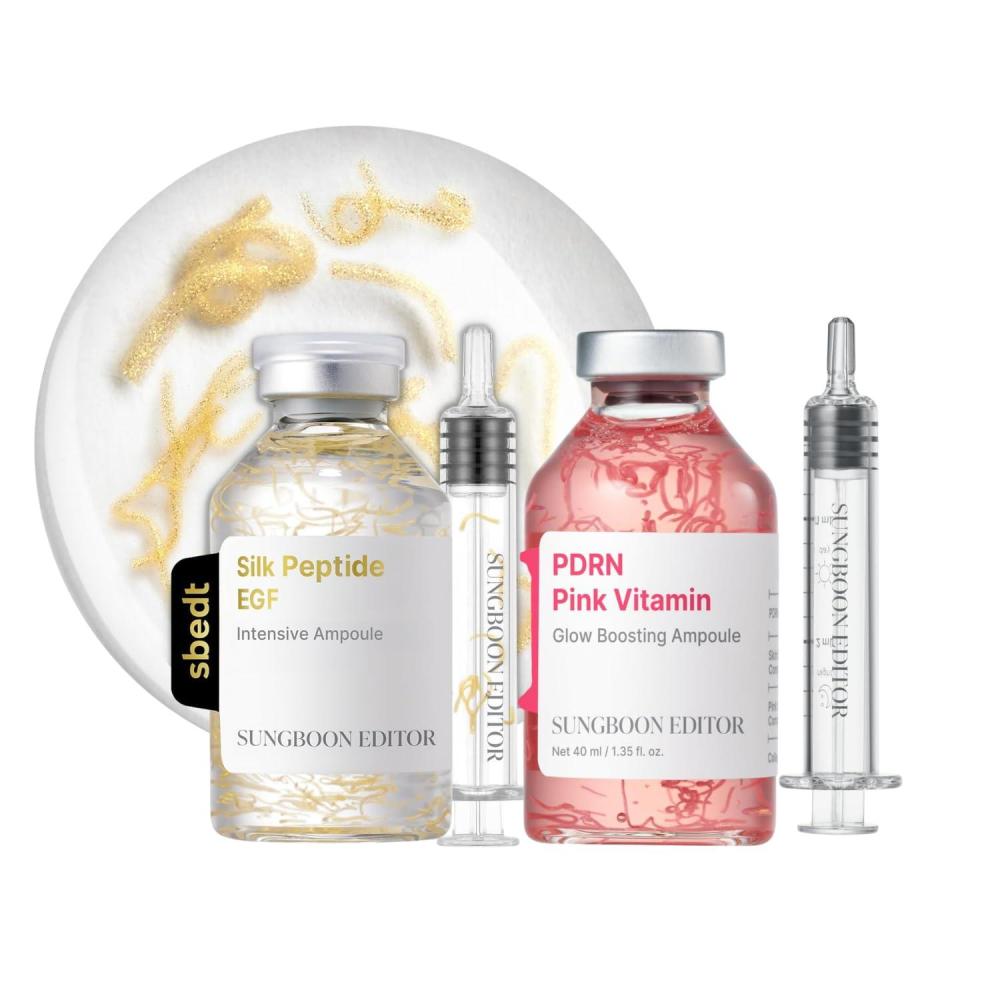 imageSUNGBOON EDITOR Collagen Peptide Pink PDRN Glow Intensive Ampoule  Silk Peptide EGF Intensive Ampoule 40ml  Gifts for women