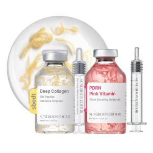 SUNGBOON EDITOR Collagen Peptide Pink PDRN Glow Intensive Ampoule | SUNGBOON EDITOR Collagen Silk Peptide Intensive Ampoule | Gifts for women