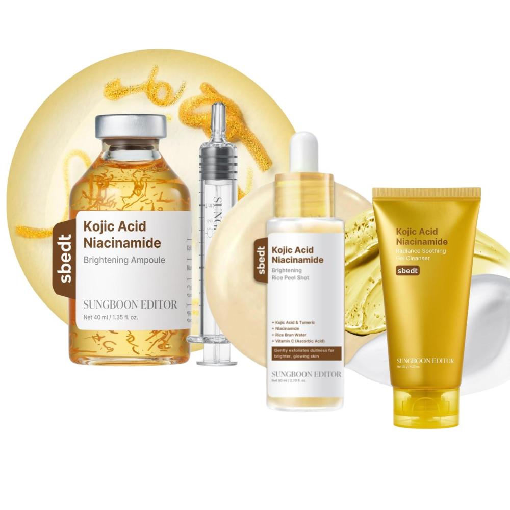 imageSUNGBOON EDITOR Kojic Acid Niacinamide Brightening Ampoule  Kojic Acid Serum  Kojic Turmeric Brightening Cleanser  Gifts for women