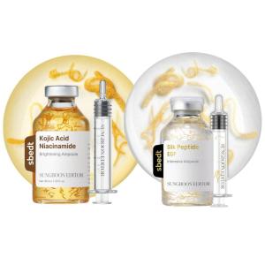 SUNGBOON EDITOR Kojic Acid Niacinamide Brightening Ampoule | Collagen Silk Peptide EGF Intensive Ampoule | Gifts for women