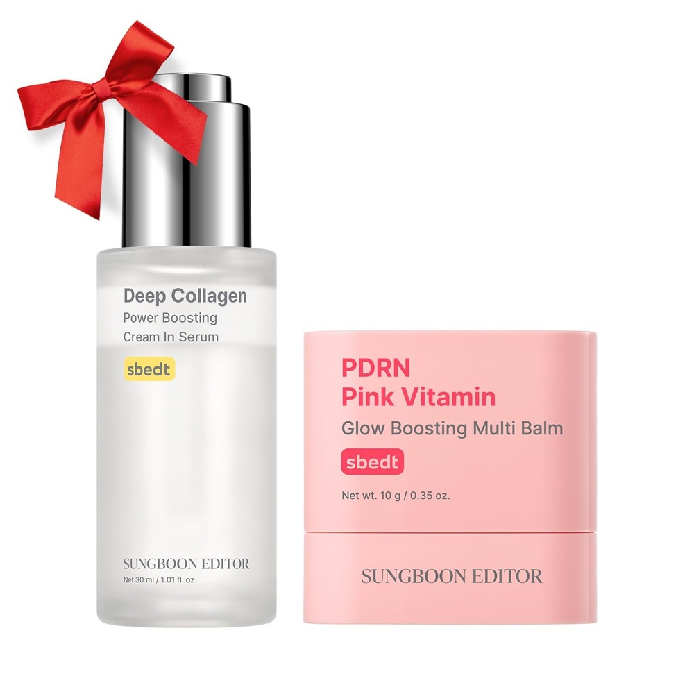 image:imageSUNGBOON EDITOR Volufiline 5 Glow Duo Set Pink PDRN Multi Stick Balm  Deep Collagen Cream in Serum Wrinkle Care PlumpLooking FirmLooking Hydrating Korean Skincare Gift Set for Women