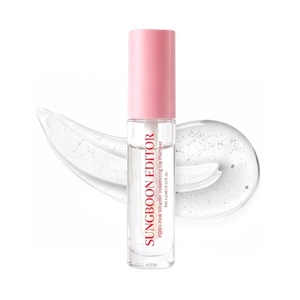 SUNGBOON EDITOR Pink PDRN Vitamin Volumizing Lip Plumper with 5% Volufiline & PDRN, Hydrating High Shine Clear Lip Gloss for Fuller-Looking, Dry Lips, Glass Lip Care, Korean Skincare, 0.14 oz.(0.15 Fl Oz (Pack of 1))