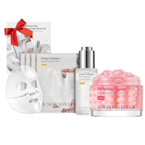 image:imageSUNGBOON EDITOR Glass Skin Pink Glow Set Boosting Set  PDRN Capsule Cream Korean Skincare Gift Set for Women