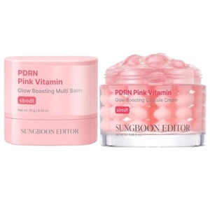 SUNGBOON EDITOR PDRN Pink Glow Duo Set, PDRN Stick Balm + PDRN Capsule Cream, Korean Skincare Gift Set for Women