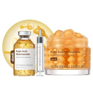 SUNGBOON EDITOR Tone & Glow Duo Set, Kojic Acid Ampoule + Kojic Capsule Cream, Korean Skincare Gift Set for Women