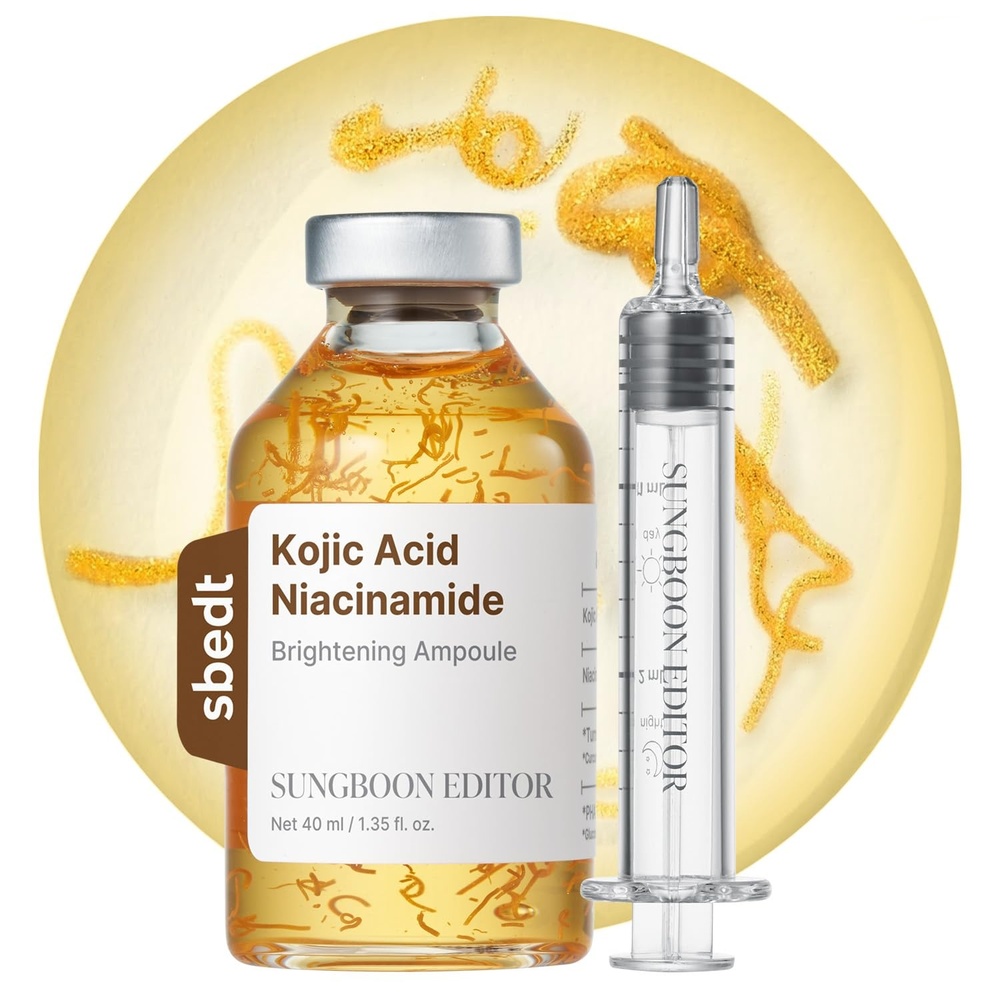 image:imageSUNGBOON EDITOR Glow Intensive Kojic Acid Ampoule RadianceBoosting Serum for Face with Kojic Acid Turmeric amp PHA For Uneven Skin Tone amp Dark Spot Care Korean Skincare 135 fl oz Pack of 2Kojic Acid