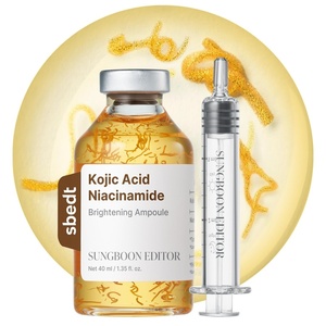 SUNGBOON EDITOR Glow Intensive Kojic Acid Ampoule, Radiance-Boosting Serum for Face with Kojic Acid, Turmeric & PHA, For Uneven Skin Tone & Dark Spot Care, Korean Skincare, 1.35 fl oz (Pack of 2)(Kojic Acid)