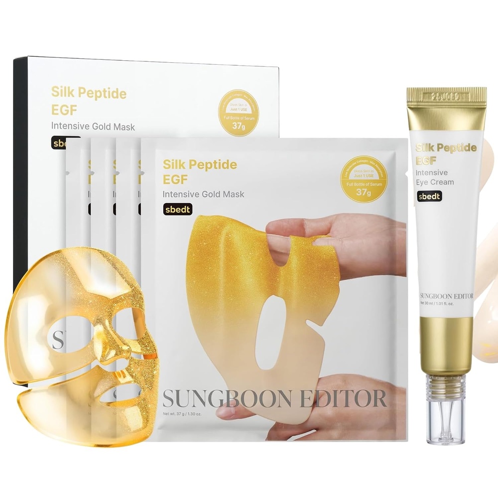 image:imageSUNGBOON EDITOR Silk Peptide Overnight Mask  EGF Intensive Eye Cream Korean Skincare Gift Set for Women
