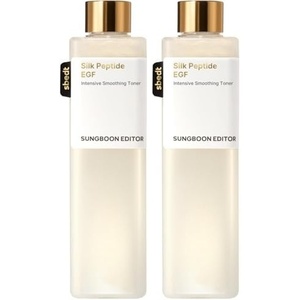 SUNGBOON EDITOR Silk Peptide EGF Facial Toner with Copper Peptides for Sensitive Skin, Moisture & Smoothing Care for fine Lines, Firm-Looking Radiance, Korean Skincare, 10.14 fl oz (Pack of 2)(10.14 Fl Oz (Pack of 2))