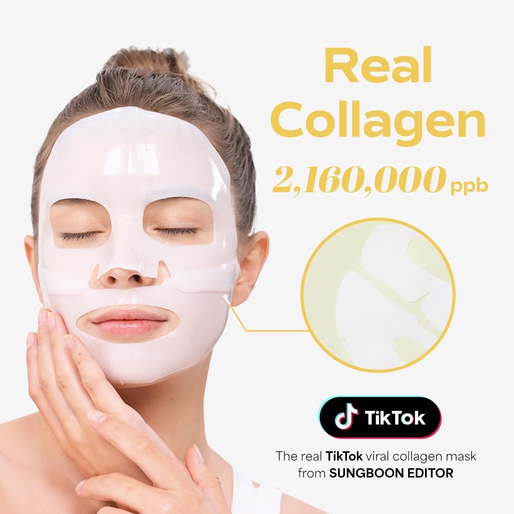 image:imageSUNGBOON EDITOR Deep Collagen NiacinVita C Overnight mask Real Collagen 2160000ppb amp Niacinamide Glass Skin for Dull Skin Face Masks Real TikTok Viral Korean Skin Care 37gx1ea