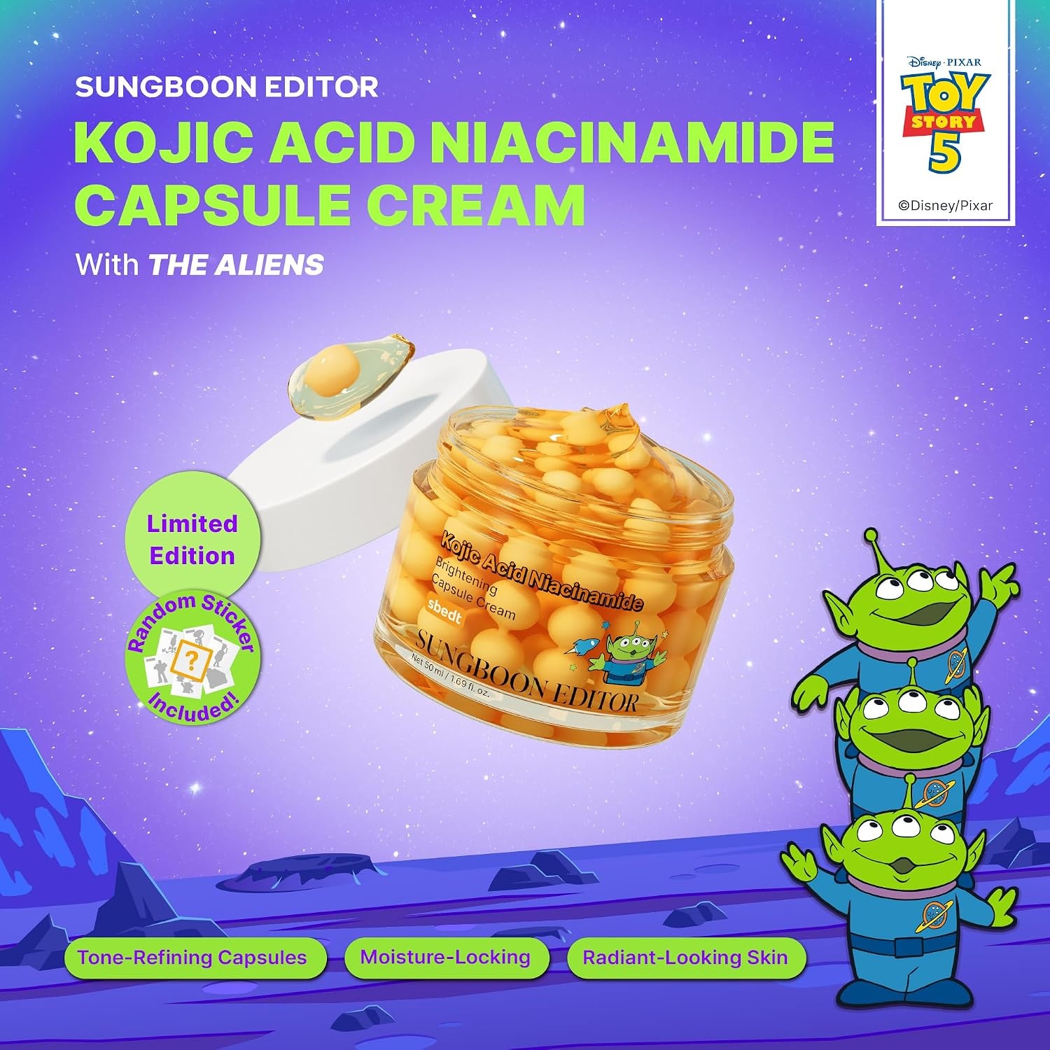 image:imageSUNGBOON EDITOR Capsule Cream Trio Deep Collagen Cream Kojic Cream amp PDRN Cream TOY STORY 5 EDITION
