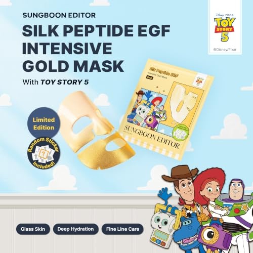 image:imageSUNGBOON EDITOR Toy Story 5 Skincare Gift Set Silk Peptide EGF Ampoule 135 fl oz Deep Collagen Retinol Capsule Cream 169 fl oz Deep Collagen Gold Overnight Mask 4 ct amp Forky Squishy
