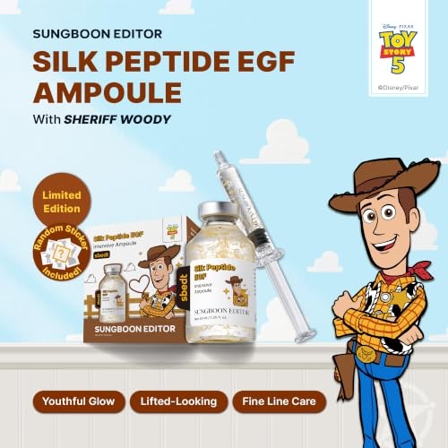 image:imageSUNGBOON EDITOR Toy Story 5 Skincare Gift Set Silk Peptide EGF Ampoule 135 fl oz Deep Collagen Retinol Capsule Cream 169 fl oz Deep Collagen Gold Overnight Mask 4 ct amp Forky Squishy