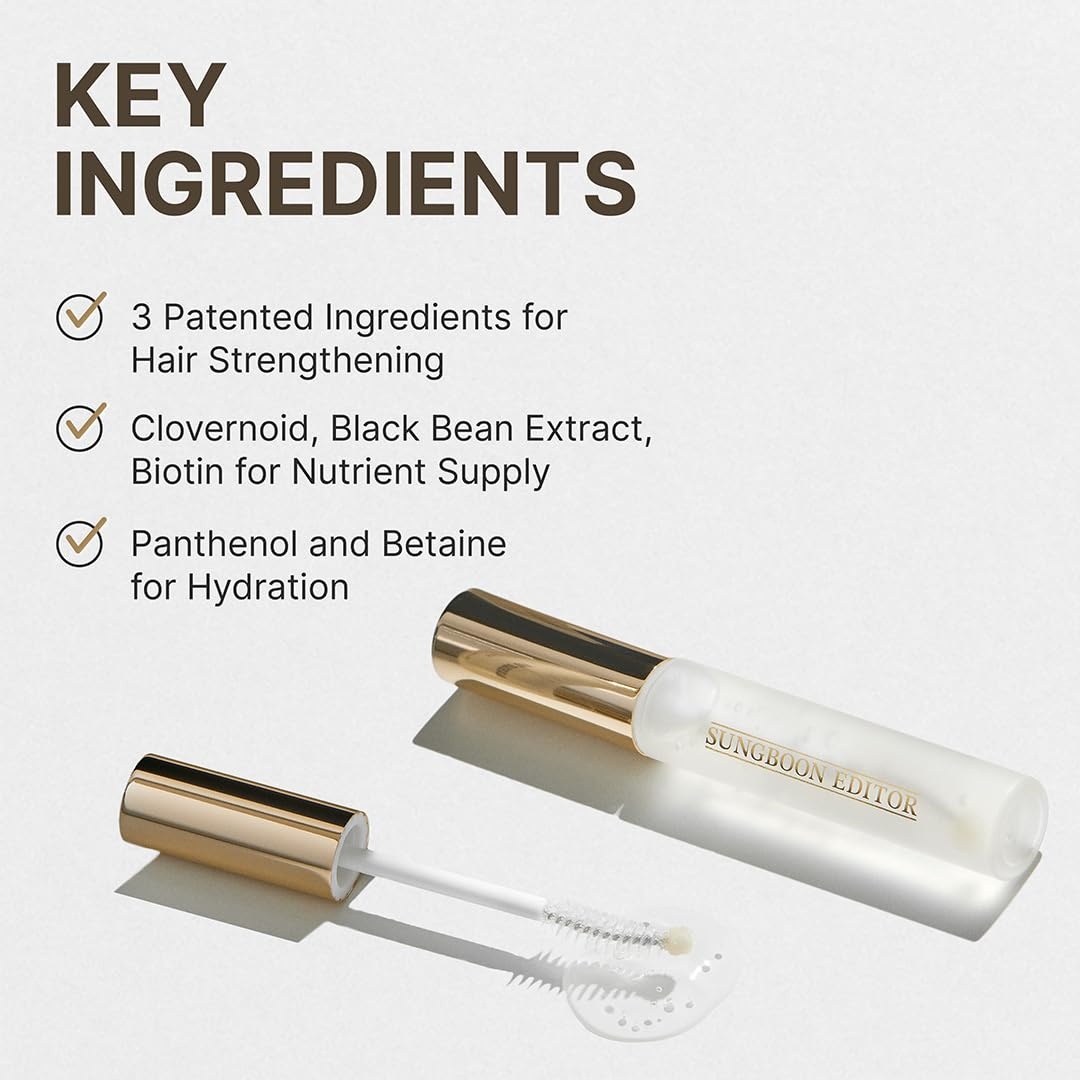 image:imageSUNGBOON EDITOR Triple Active Eyelash Serum Strengthens and Nourishes WeakDamaged Lashes CCurl Brush and Ball Tip Design Gentle TearLike pH for Daily Use Korean Eyelash Care Serum