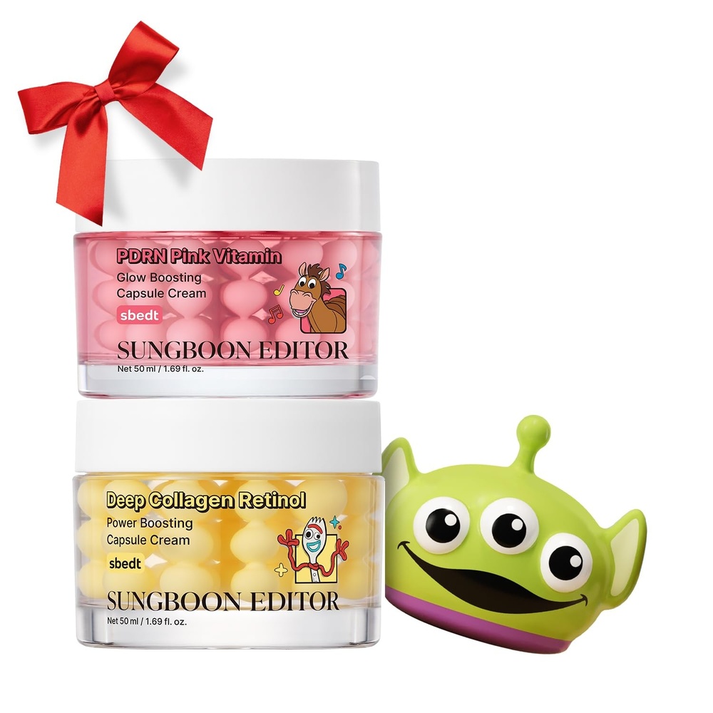 image:imageSUNGBOON EDITOR Toy Story 5 Skincare Gift Set Deep Collagen Retinol Capsule Cream 169 fl oz PDRN Pink Vitamin Glow Capsule Cream 169 fl oz amp Alien Squishy