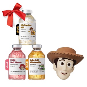 SUNGBOON EDITOR Toy Story 5 Skincare Gift Set, Silk Peptide EGF + PDRN + Kojic Acid Ampoules, 1.35 fl oz Each & Woody Squishy