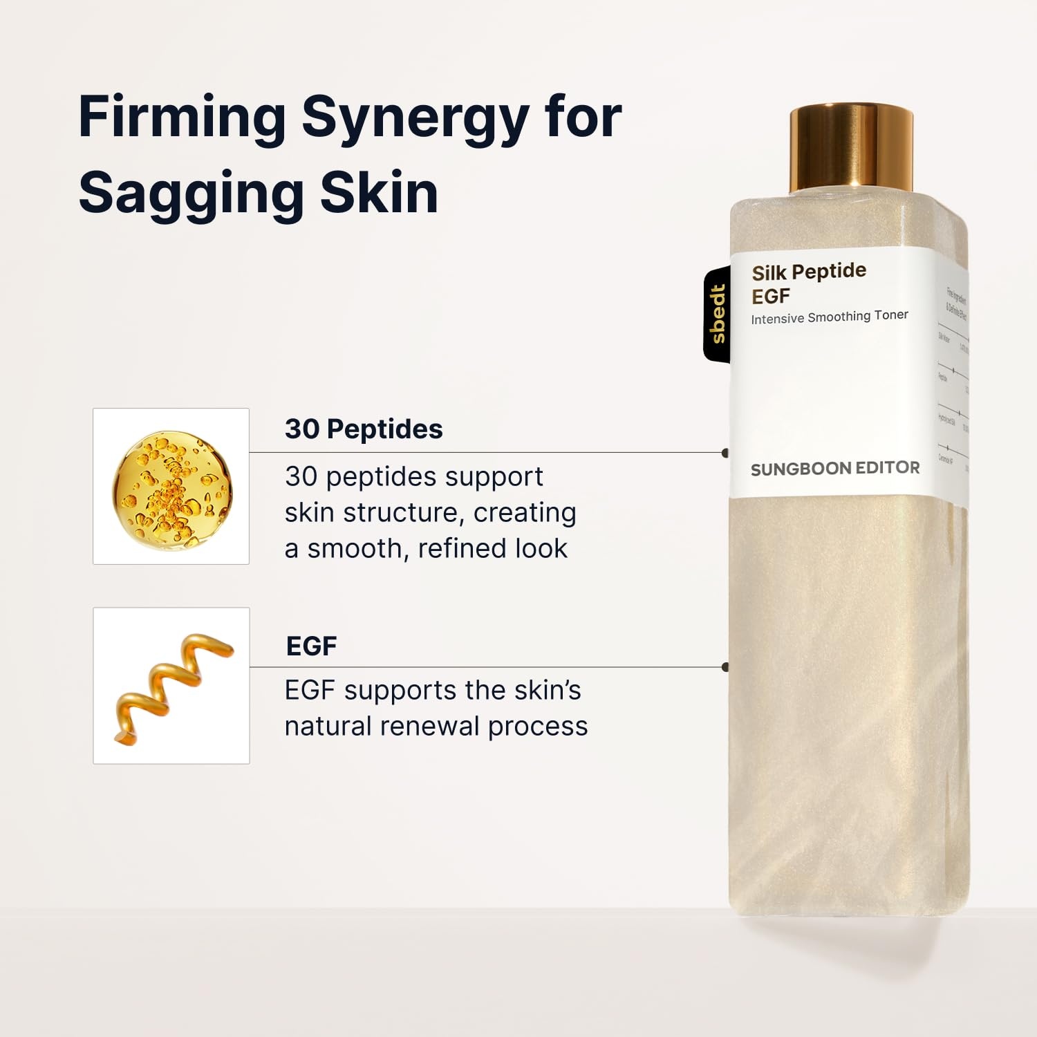 image:imageSUNGBOON EDITOR Intensive FirmLooking Duo Silk Peptide EGF Toner Eye Cream Korean Skincare Gift Set for Women