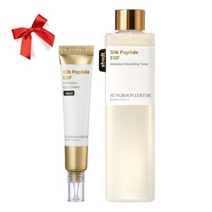 SUNGBOON EDITOR Intensive Firm-Looking Duo, Silk Peptide EGF Toner + Eye Cream, Korean Skincare, Gift Set for Women